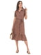 Сукня А-силуету коричнева з візерунком | 6288039 | фото 3