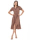 Платье А-силуэта коричневое с узором | 6288039 | фото 4