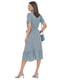 Платье А-силуэта голубое с узором | 6288040 | фото 3