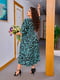 Платье А-силуэта бирюзовое с принтом | 6284997 | фото 2