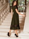 Платье А-силуэта цвета хаки | 6285004 | фото 2