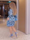 Сукня А-силуету сіра квітковий принт | 6285034 | фото 3
