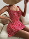 Платье красное с цветочным принтом | 6285105 | фото 2