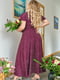 Платье А-силуэта бордовое в горох | 6285117 | фото 2
