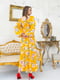 Платье желтое с цветочным принтом | 6285124 | фото 2
