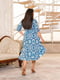 Сукня А-силуету блакитна з візерунком | 6285172 | фото 2