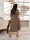 Сукня А-силуету коричнева з візерунком | 6285175 | фото 3