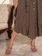 Платье А-силуэта коричневое с узором | 6285175 | фото 2