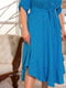 Сукня А-силуету синя | 6285178 | фото 4