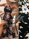 Сукня чорна з квітковим принтом | 6285216 | фото 3