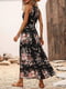Сукня чорна з квітковим принтом | 6285216 | фото 2