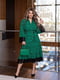 Платье А-силуэта зеленое с кружевами | 6285220 | фото 2