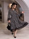Сукня А-силуету чорна з принтом | 6285222 | фото 2