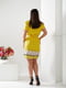 Сукня А-силуету жовта з принтом | 6285228 | фото 3