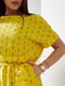 Платье А-силуэта желтое с принтом | 6285228 | фото 2