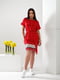 Сукня А-силуету червона з принтом | 6285231 | фото 3