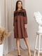 Сукня А-силуету коричнева | 6285262 | фото 2
