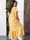 Сукня жовта з квітковим принтом | 6285330 | фото 3