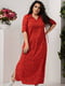 Платье красное с принтом | 6285334 | фото 4