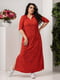 Платье красное с принтом | 6285334 | фото 6
