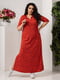 Платье красное с принтом | 6285334 | фото 2