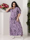 Сукня лавандового кольору з принтом | 6285336 | фото 2