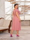 Платье А-силуэта розовое с узором | 6285351 | фото 3