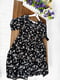 Платье черное с цветочным принтом | 6285371 | фото 4