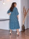 Сукня А-силуету блакитна з візерунком | 6285406 | фото 3