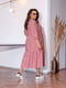 Платье А-силуэта розовое с узором | 6285407 | фото 4