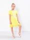 Сукня лимонного кольору з принтом | 6289111