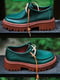 Туфли кожаные зеленые | 6290743 | фото 3
