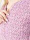 Платье А-силуэта розовое с принтом | 6290911 | фото 5