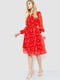 Платье А-силуэта красное с принтом | 6290915 | фото 2