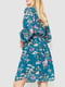 Платье А-силуэта изумрудного цвета с принтом | 6290931 | фото 4