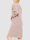 Сукня А-силуету бежева в горох | 6290954 | фото 4