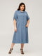 Сукня-сорочка синя "Світлана" | 6293349