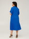 Платье-рубашка синее “Светлана” | 6293350 | фото 3
