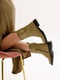 Ботинки цвета хаки кожаные | 6292132 | фото 3
