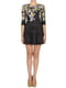 Сукня А-силуету чорна з квітковим принтом | 6295785 | фото 2