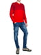 Пуловер красный с принтом | 6296048 | фото 2