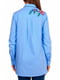 Блуза голубая с цветами в полоску | 6296219 | фото 3