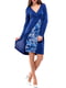 Сукня синя в квітковий принт | 6296324 | фото 2