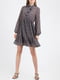 Сукня А-силуету сіра з принтом | 6296619 | фото 2