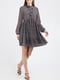 Сукня А-силуету сіра з принтом | 6296619 | фото 3