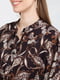 Платье А-силуэта коричневое с принтом | 6296622 | фото 5