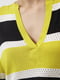 Блуза жовто-чорна в смужку | 6296672 | фото 4