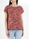 Блуза рожева з принтом | 6296678 | фото 2