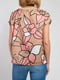 Блуза бежевая цветочный принт | 6297439 | фото 2