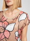 Блуза бежевая цветочный принт | 6297439 | фото 4